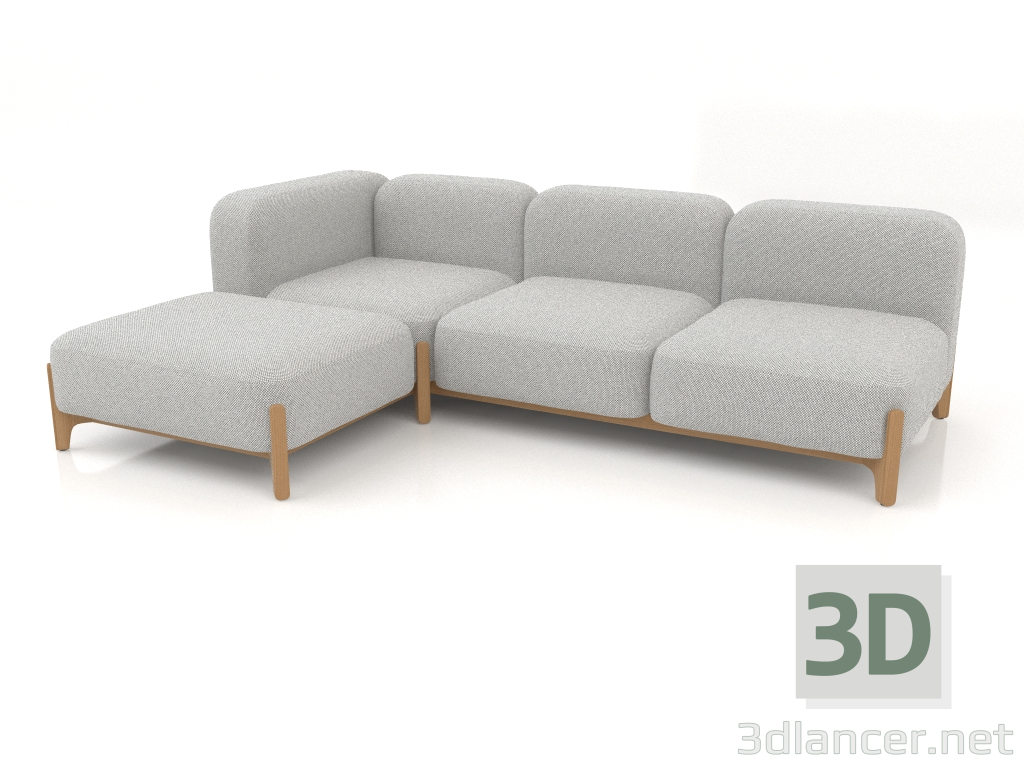 3d model Sofá modular (composición 24) - vista previa