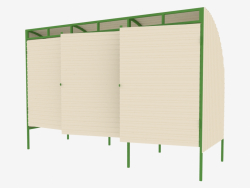 Dosel para 3 contenedores MSW (9016)