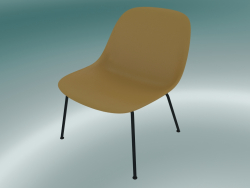 Chaise longue con tubi alla base di fibra (ocra, nero)