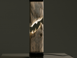 Luminaire époxy et bois