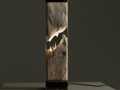 Luminaire époxy et bois