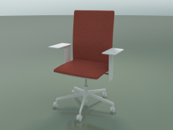 Silla con respaldo alto 6503 (5 ruedas, con acolchado extraíble, reposabrazos 3D ajustable XL, V12)