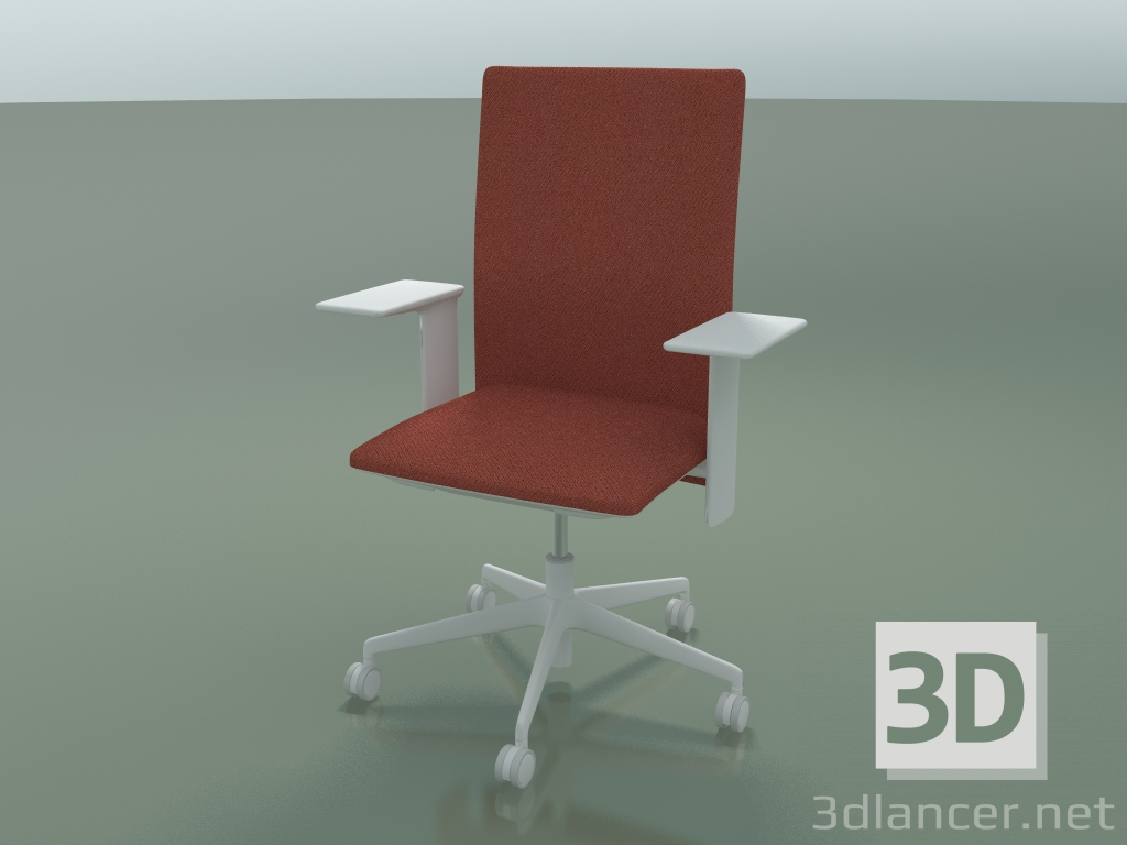 modello 3D Sedia con schienale alto 6503 (5 ruote, con imbottitura rimovibile, bracciolo 3D regolabile XL, V12) - anteprima