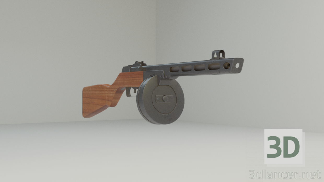 PPSh-41 3D modelo Compro - render