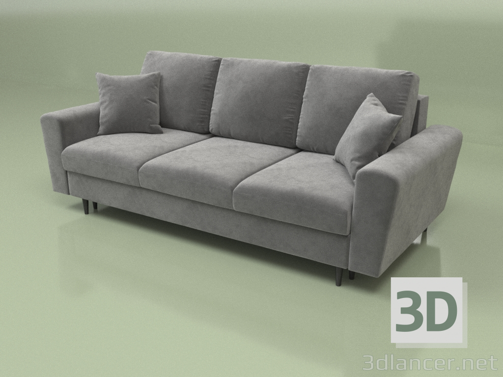 modello 3D Divano pieghevole Moghan (grigio scuro) - anteprima