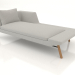 Modelo 3d Chaise longue 207 com apoio de braço à esquerda (pernas de madeira) - preview