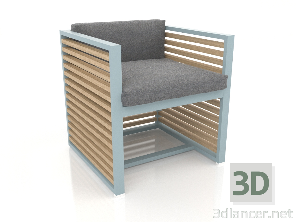 3d model Sillón (gris azul) - vista previa