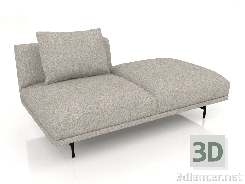 modello 3D Modulo divano Camino VIPP632 (divano aperto, sinistra) - anteprima