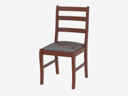 Dining chair with leather seat