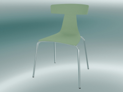 Chaise empilable Chaise en plastique REMO (1417-20, plastique vert pastel, chrome)