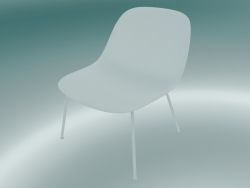 Chaise longue con tubi alla base di fibra (bianco)