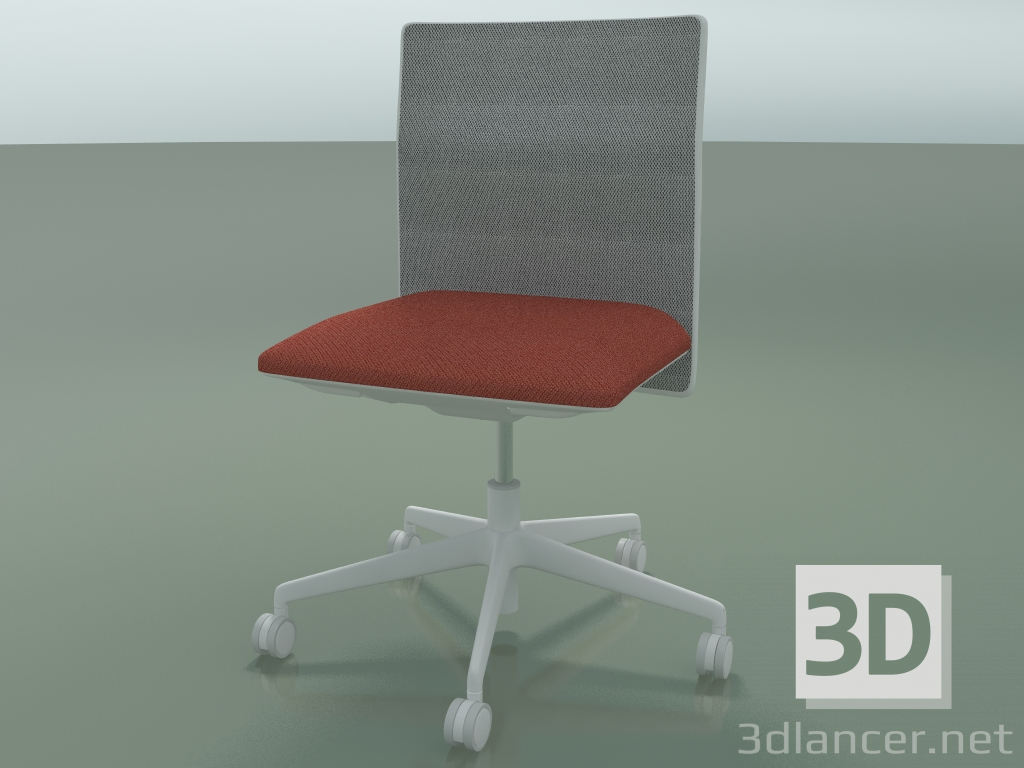 3d model Silla con respaldo bajo 6500 (5 ruedas, con malla, V12) - vista previa