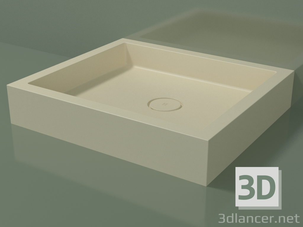 Modelo 3d Base de duche Alto (30UA0117, Bone C39, 80x70 cm) - preview