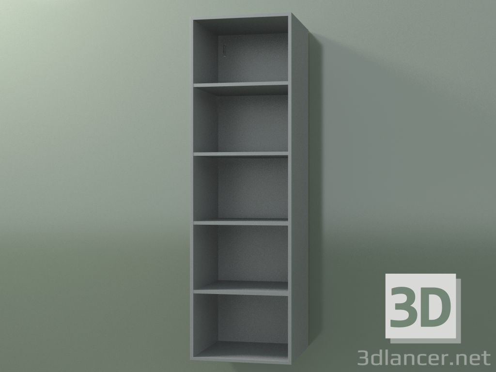 3d model Armario alto de pared (8DUBDD01, Silver Grey C35, L 36, P 36, H 120 cm) - vista previa