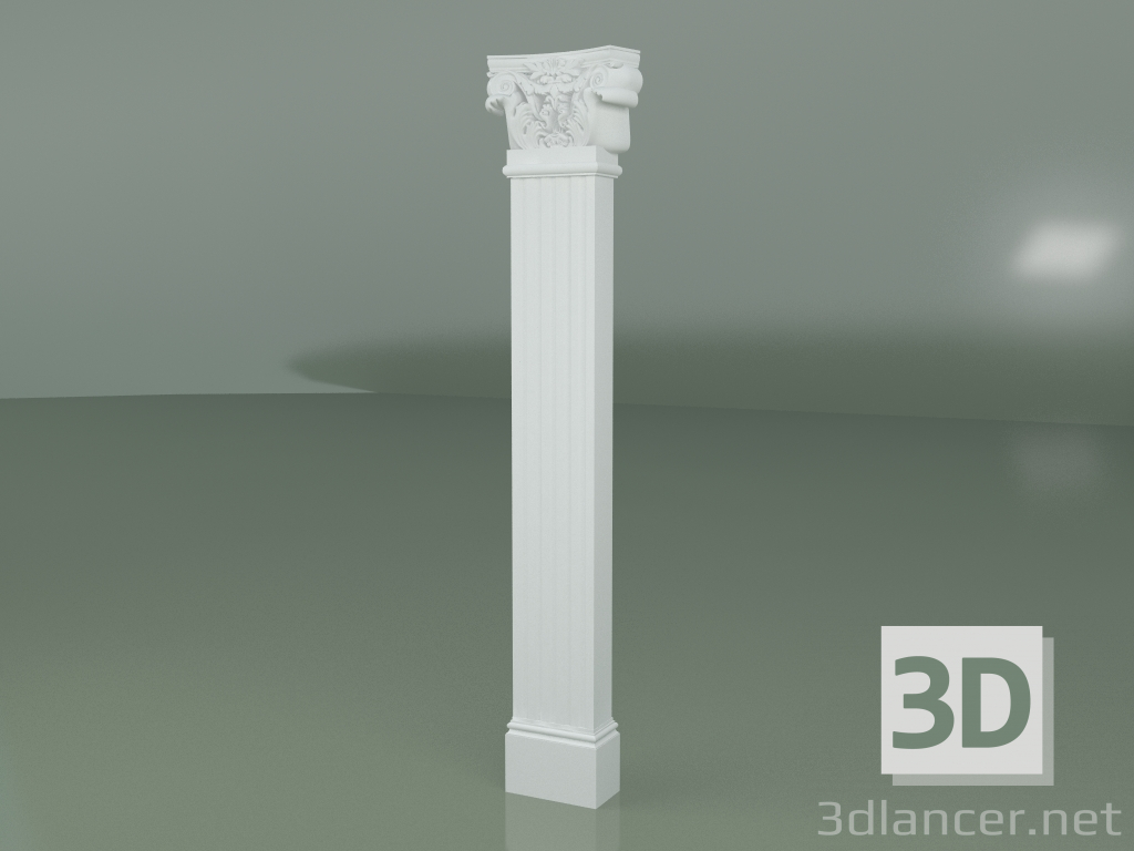 3D modeli Alçı pilaster PL005 - önizleme