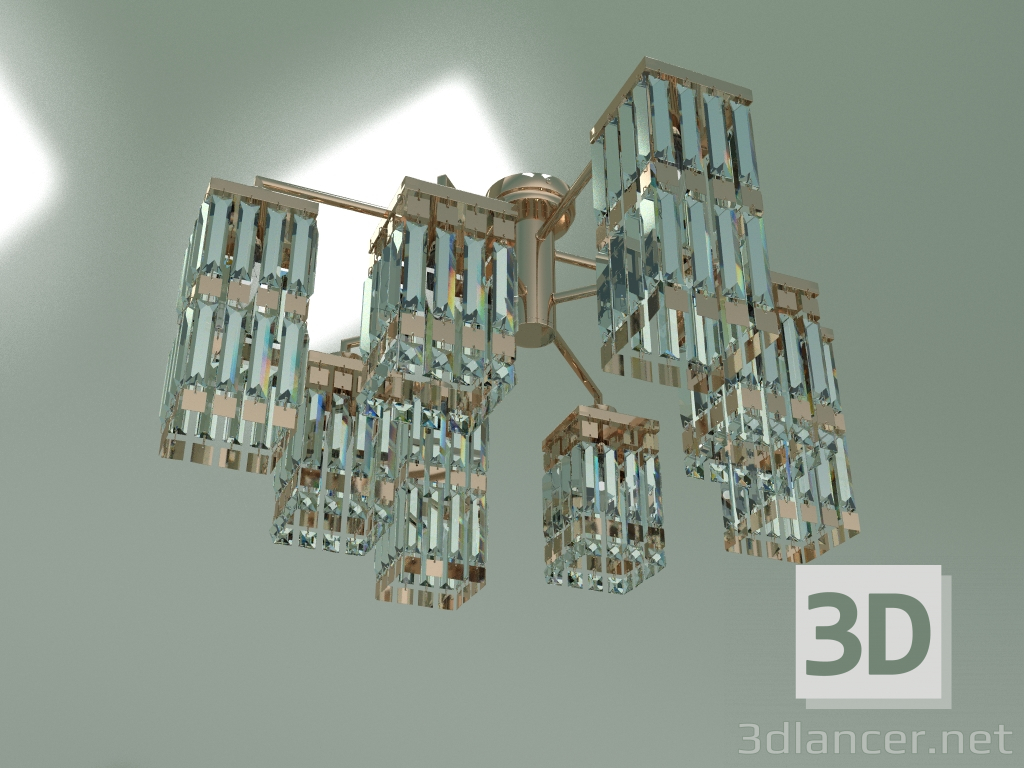 Modelo 3d Lustre de teto Barra 10100-8 (cristal dourado transparente) - preview