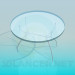 3d model Glass round table on thin legs - preview