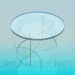 3d model Glass round table on thin legs - preview