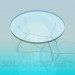 3d model Glass round table on thin legs - preview