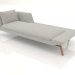 3D Modell Chaiselongue 240 mit Armlehne links (Holzbeine) - Vorschau