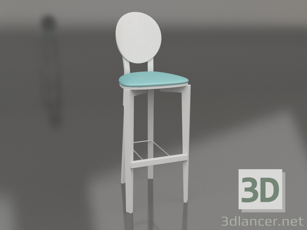 3d модель Стілець барний Circus із спинкою без обивки (варіант 10) – превью