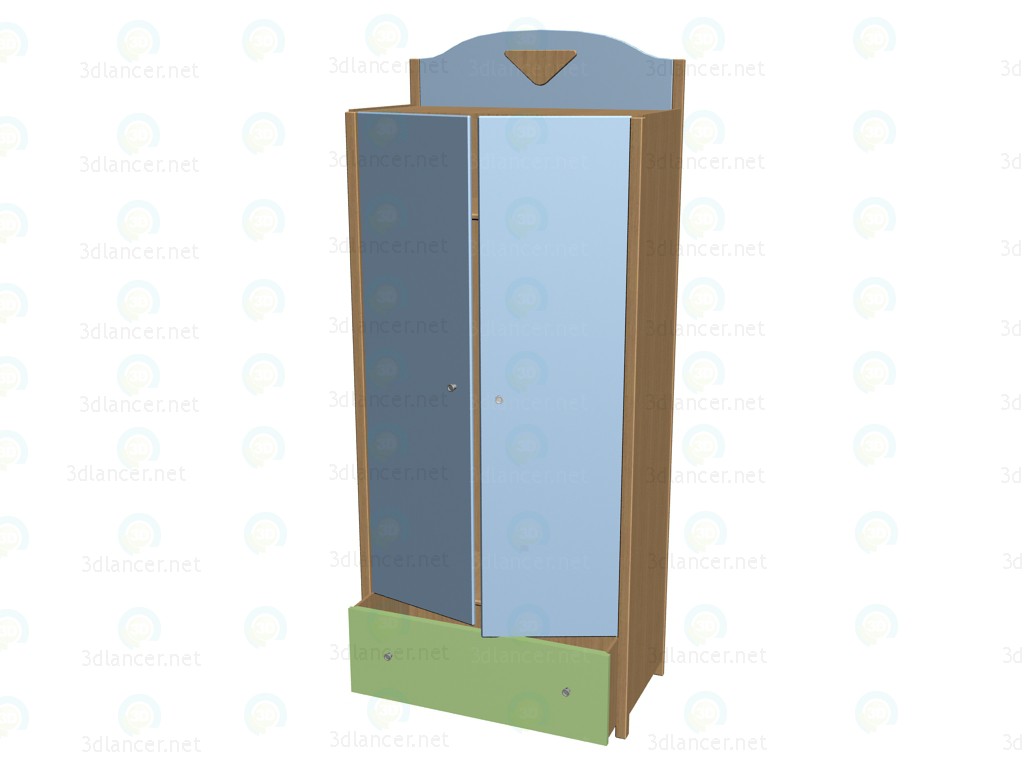 3d model Wardrobe teenage 63KSH03+63FS05+63FS06+63PL04 - preview