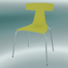 3d модель Стул стекируемый REMO plastic chair (1417-20, plastic sulfur yellow, chrome) – превью