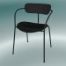 modello 3D Chair Pavilion (AV4, H 76cm, 52x56cm, Rovere laccato nero, Pelle - Seta nera) - anteprima