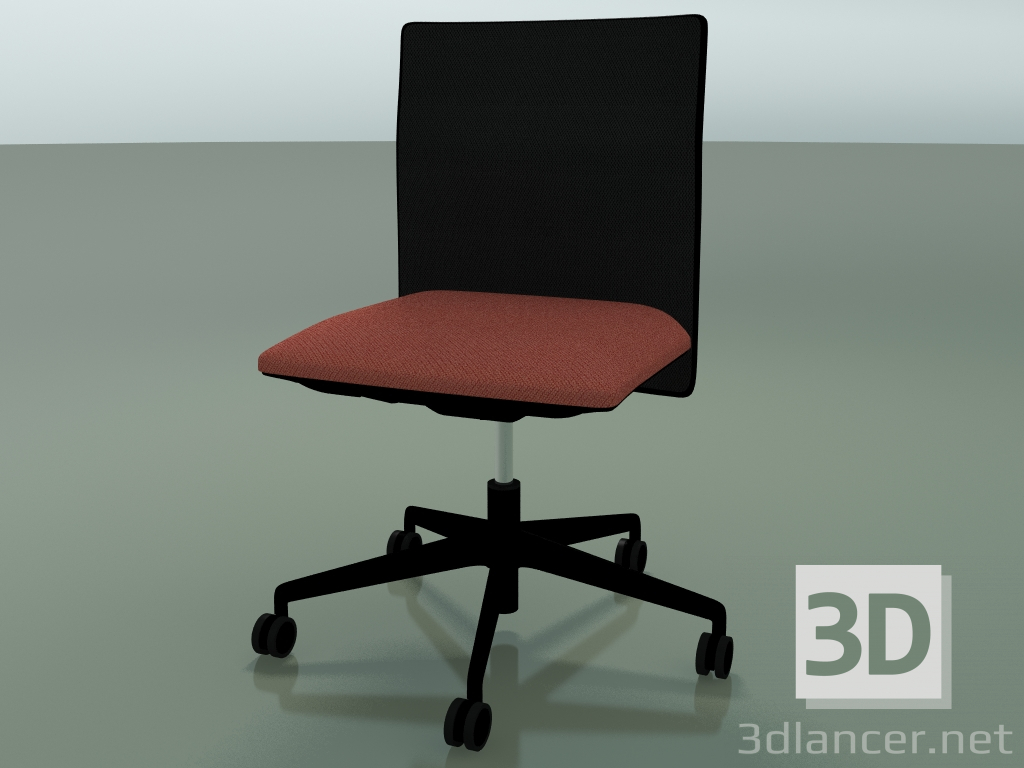 3d model Silla con respaldo bajo 6500 (5 ruedas, con malla, V39) - vista previa