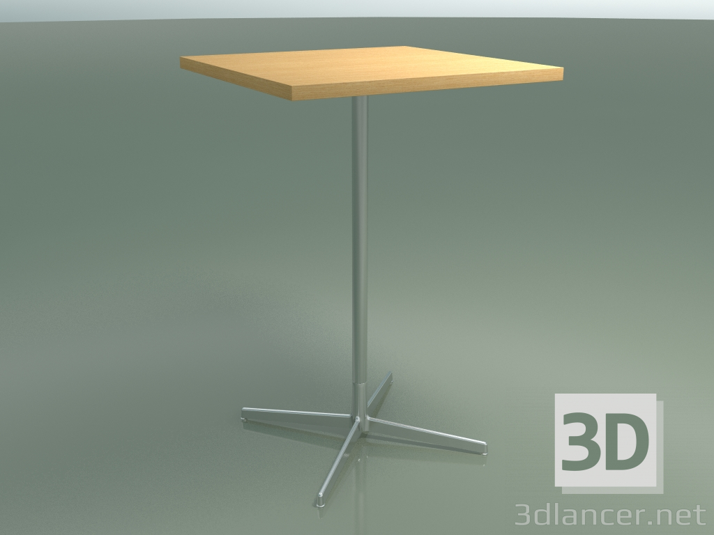 3d model Mesa cuadrada 5569 (H 105.5 - 70x70 cm, Roble natural, LU1) - vista previa