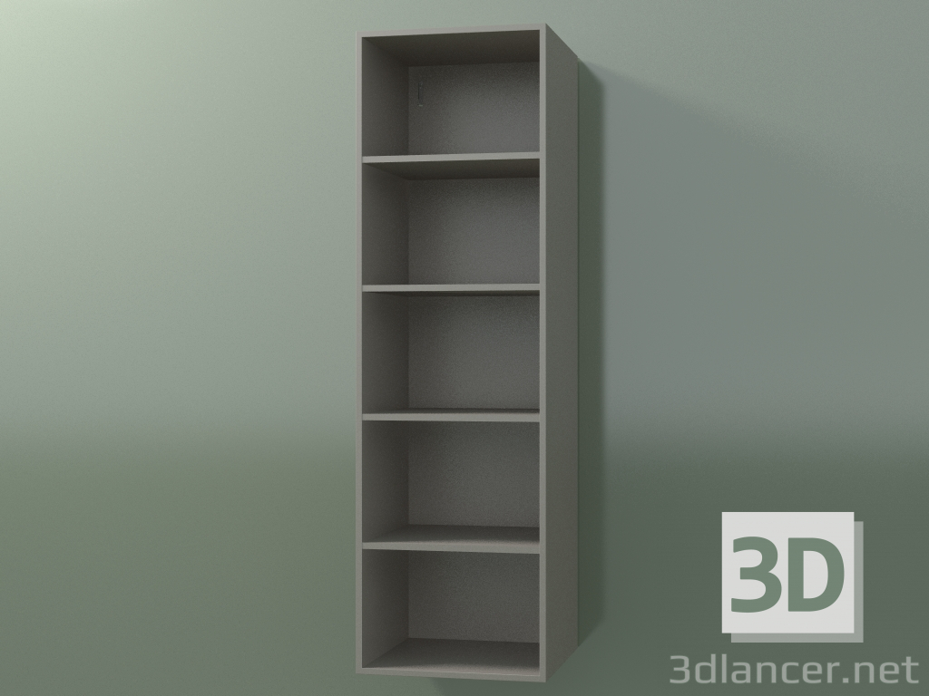 modello 3D Mobile alto Wall (8DUBDD01, Clay C37, L 36, P 36, H 120 cm) - anteprima