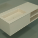 modello 3D Lavabo con cassetto e vano (06UC724S2, Bone C39, L 120, P 50, H 36 cm) - anteprima