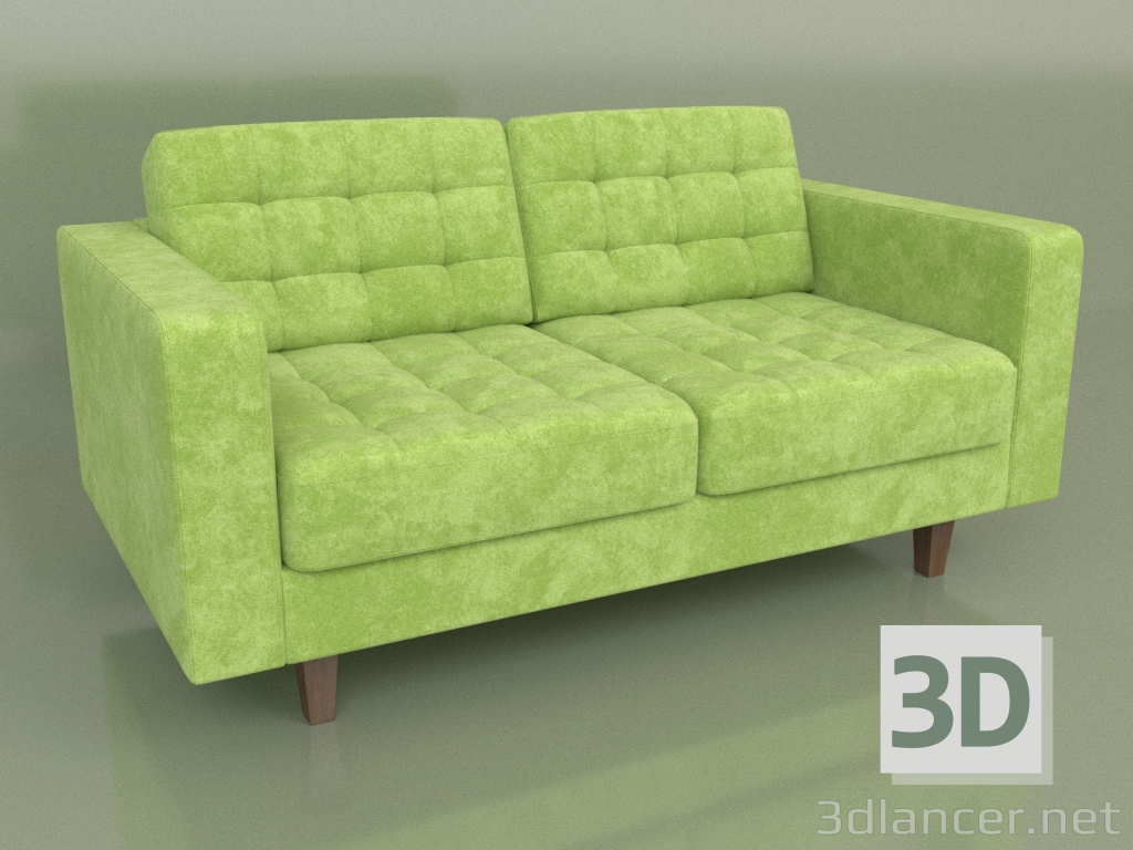 Modelo 3d Sofá duplo Cosmo (veludo verde) - preview