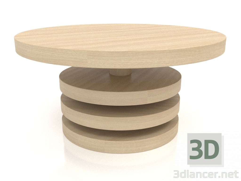 3d model Mesa de centro JT 04 (D=800x400, madera blanca) - vista previa