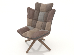 Fauteuil style Husk (patchwork marron)