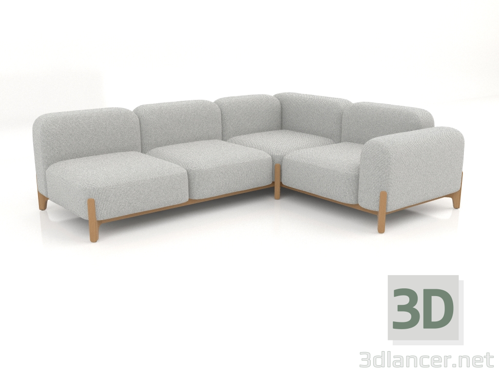 modello 3D Divano componibile (composizione 27) - anteprima