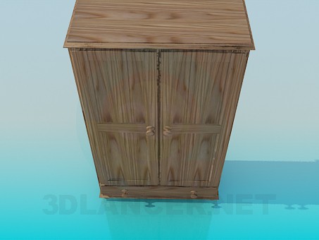 modèle 3D Armoire en bois - preview