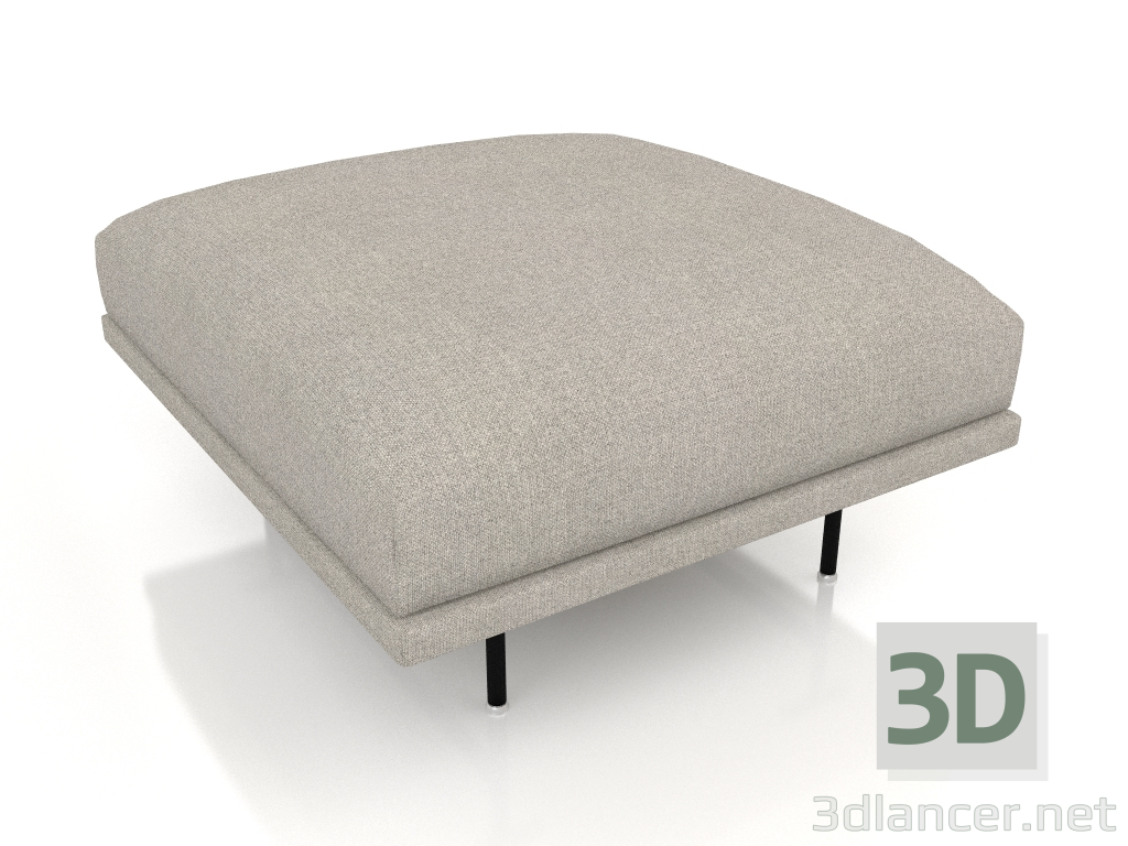 modello 3D Modulo divano Camino VIPP632 (pouf) - anteprima