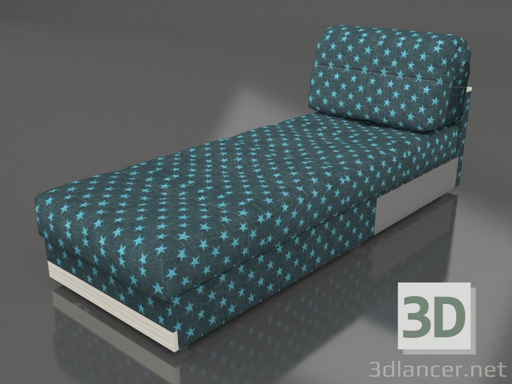 3d model Módulo de sofá Jacqueline 2 (azul) - vista previa