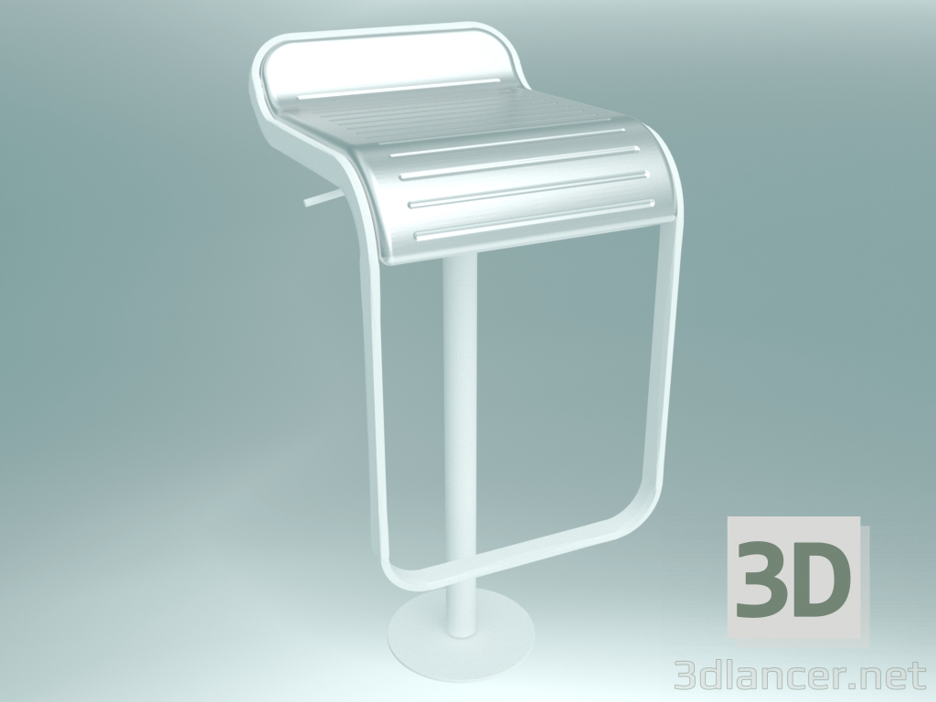 3d model Self-adjusting stool LEM (S83 H66-79 steel, floor fixing base Ø 20 cm) - preview