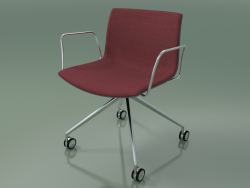 Silla 2057 (4 ruedas, con reposabrazos, LU1, con tapizado delantero, polipropileno PO00412)