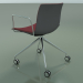 3d model Chair 2057 (4 castors, with armrests, LU1, with front trim, polypropylene PO00412) - preview