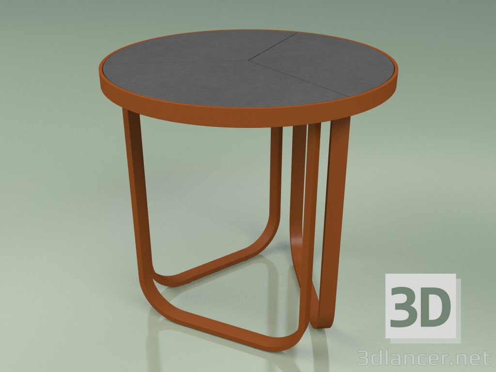 3D Modell Beistelltisch 008 (Metallrost, glasierter Gres Storm) - Vorschau