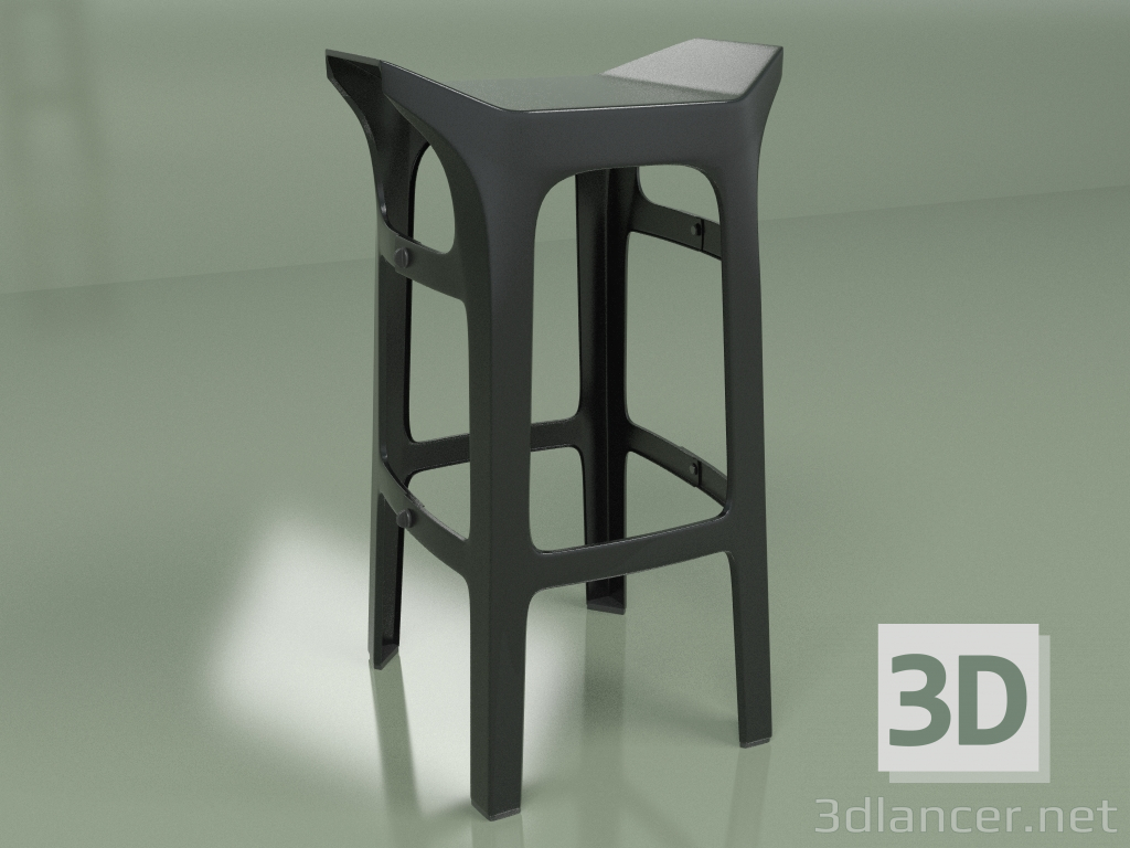 Modelo 3d Banco de bar Juan (preto) - preview