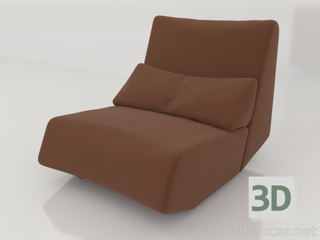 3D Modell Sofamodul M mit hoher Rückenlehne - Vorschau