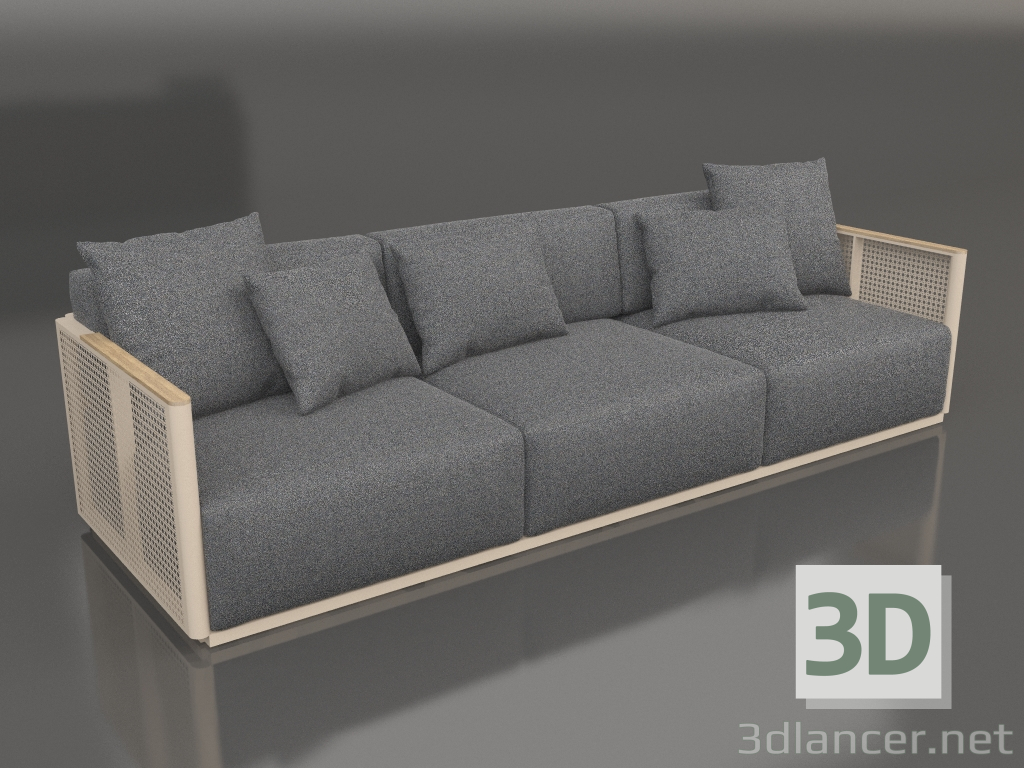 modèle 3D Canapé 3 places (Sable) - preview