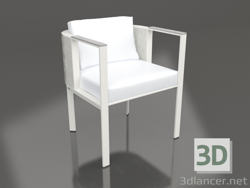 modello 3D Sedia da pranzo (Grigio agata) - anteprima