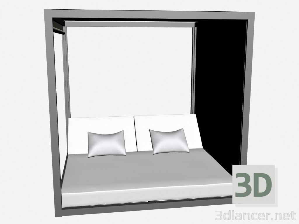 3d model Cenador y tumbonas - vista previa