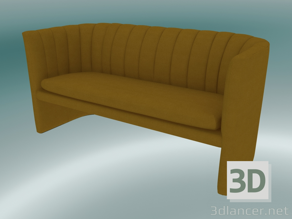 modèle 3D Canapé double mocassins (SC25, H 75cm, 150х65cm, Velours 5 Ambre) - preview