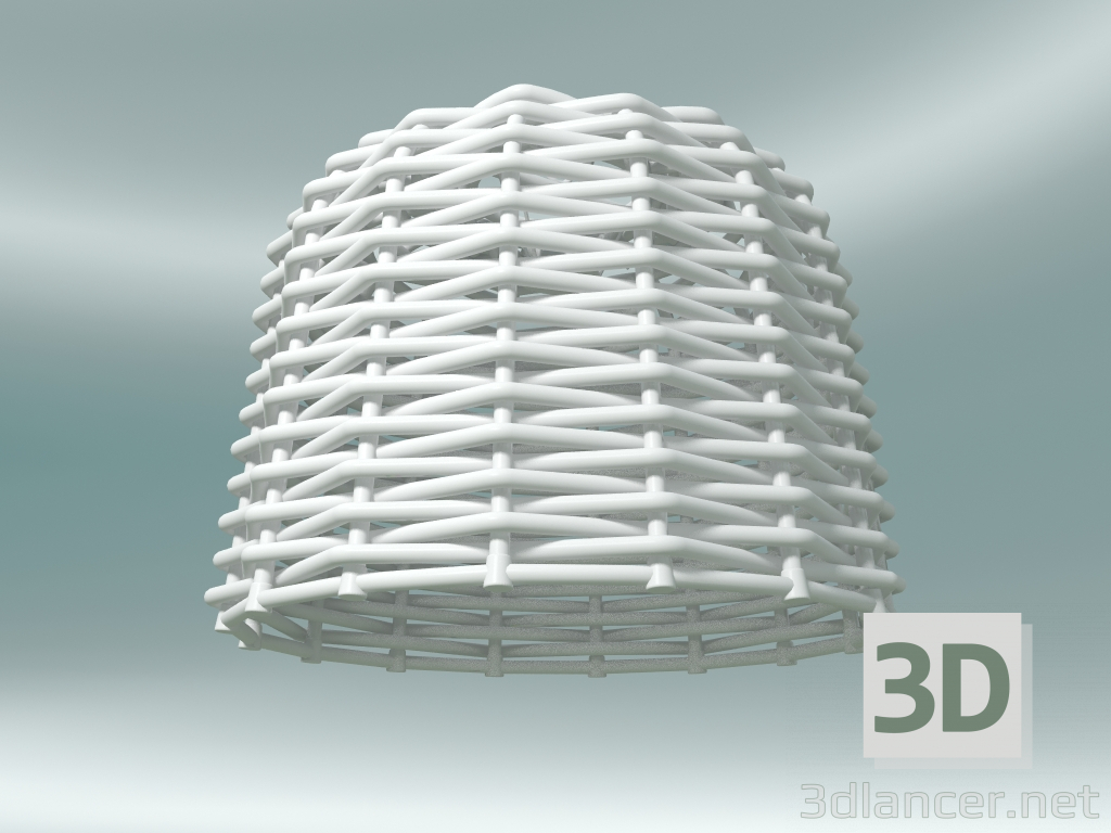 Modelo 3d Luminária pendente (96, tecido branco) - preview